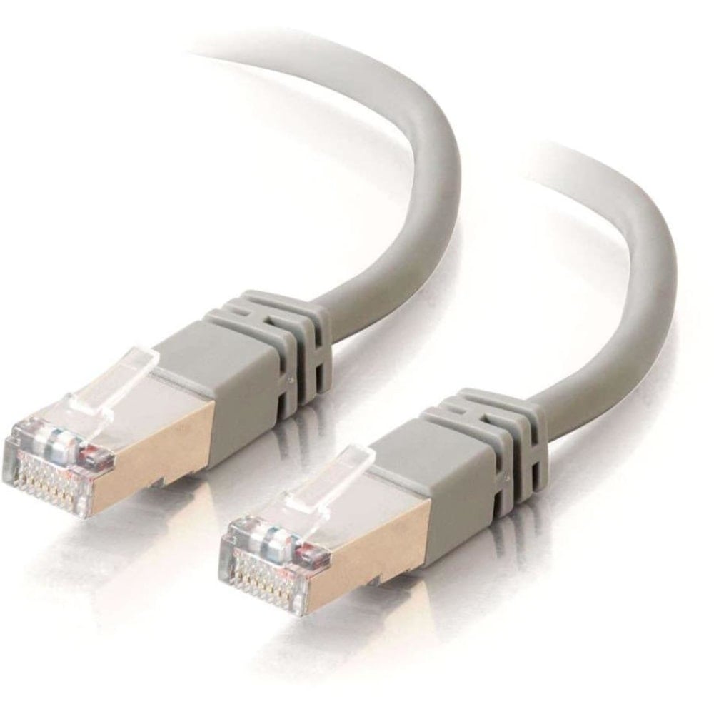 C2G-25ft Cat5e Molded Shielded (STP) Network Patch Cable - Gray - Category 5e for Network Device - RJ-45 Male - RJ-45 Male - Shielded - 25ft - Gray MPN:27265