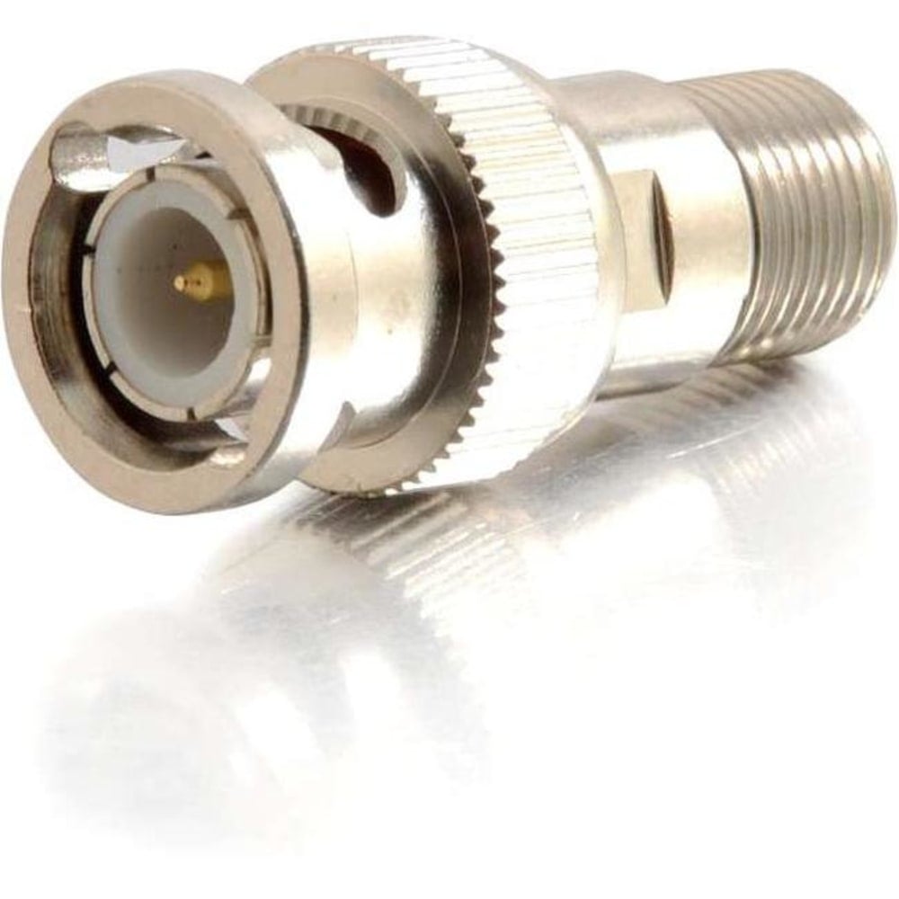 C2G BNC Male to F-Type Female Adapter - 1 x BNC Video Male - 1 x F Connector Antenna Female - Silver MPN:27289