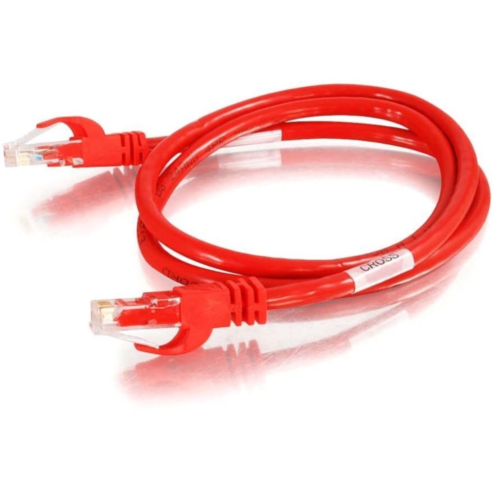 C2G-10ft Cat6 Snagless Crossover Unshielded (UTP) Network Patch Cable - Red - Category 6 - 27863 MPN:27863