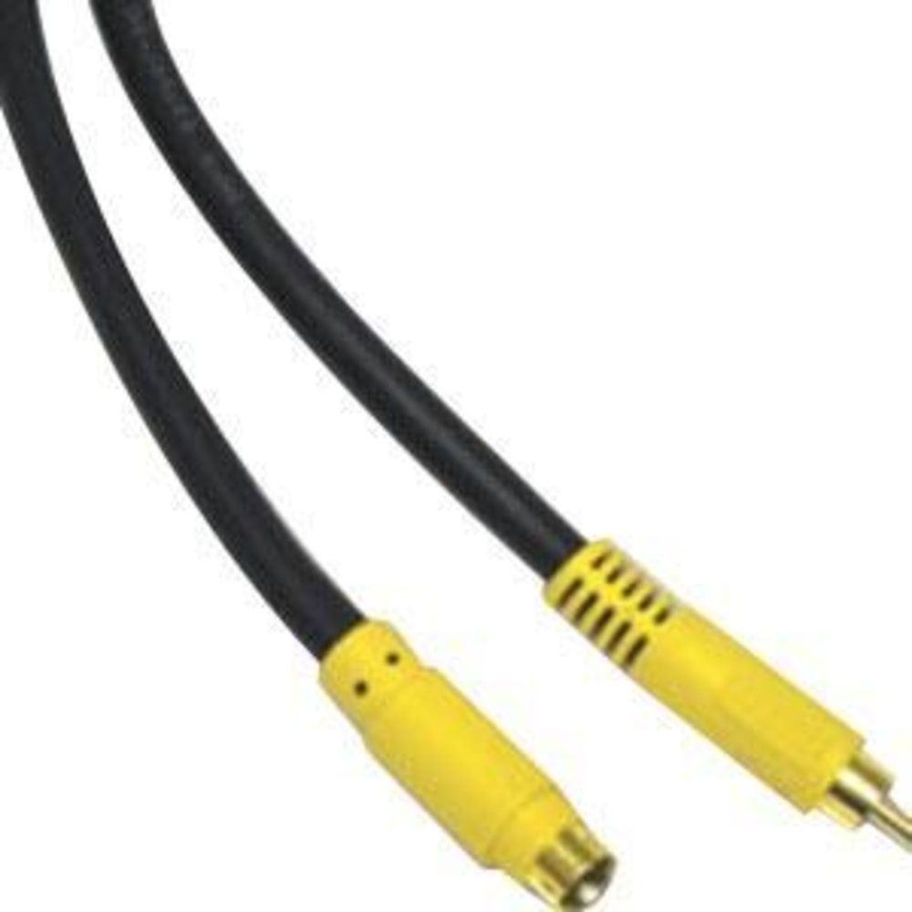 C2G 12ft Value Series Bi-Directional S-Video to Composite Video Cable - RCA Male - Male S-Video - 12ft - Black MPN:27965
