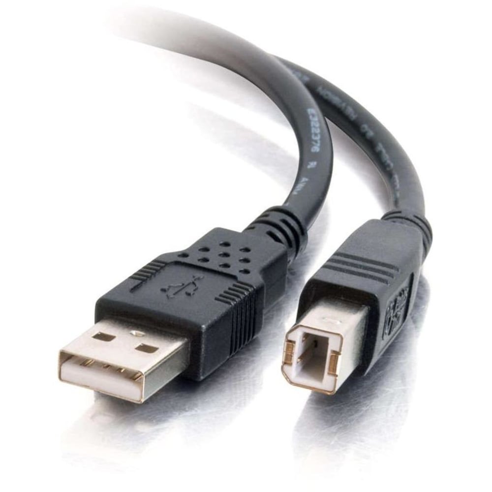 C2G 5m USB Cable - USB A to USB B Cable - M/M - Type A Male USB - Type B Male USB - 16ft - Black MPN:28104