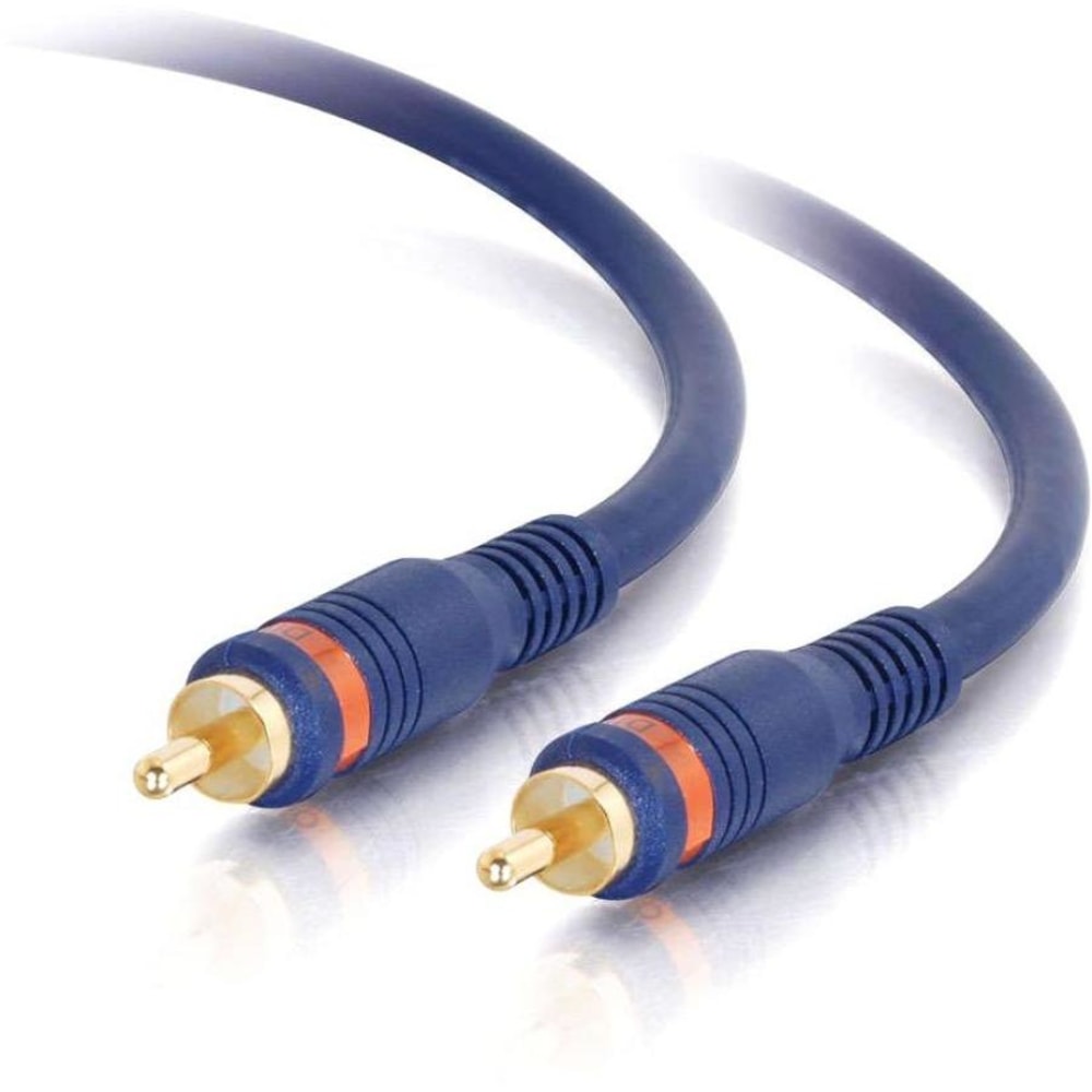 C2G 6ft Velocity S/PDIF Digital Audio Coax Cable - RCA Male - RCA Male - 6ft - Blue MPN:29115