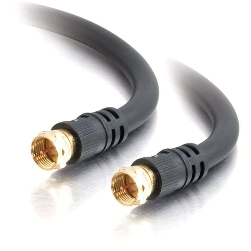 C2G 3ft Value Series F-Type RG6 Coaxial Video Cable - F Connector Male - F Connector Male - 3ft - Black MPN:29131