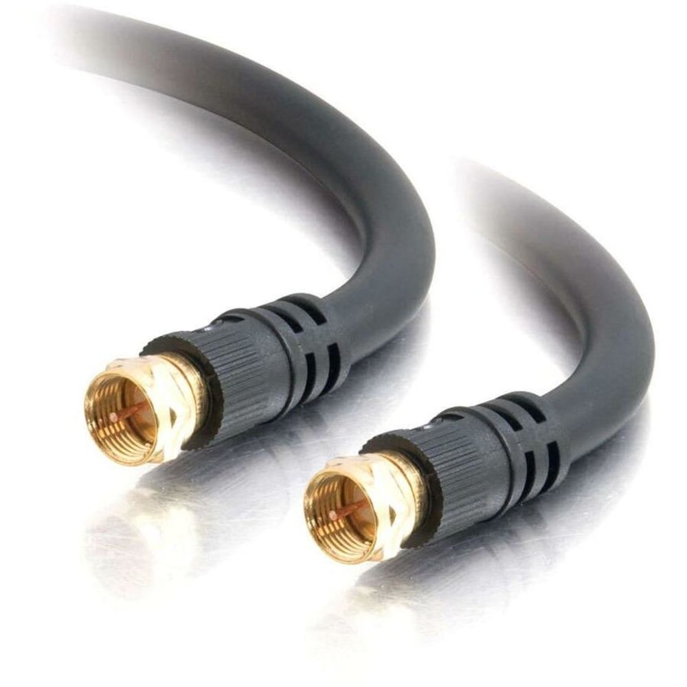 C2G 12ft Value Series F-Type RG6 Coaxial Video Cable - F Connector Male - F Connector Male - 12ft - Black MPN:29133