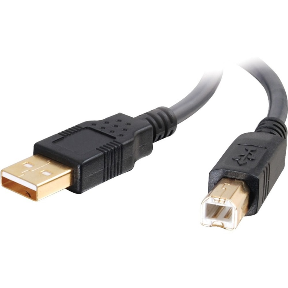 C2G 16.4ft USB A to USB B Cable - Ultima Series Black - M/M - Type A Male USB - Type B Male USB - 16.4ft - Charcoal MPN:29144