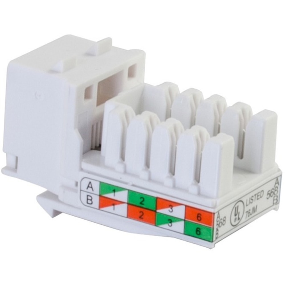 C2G Cat6 RJ45 UTP Keystone Jack - White - Mini-phone/VGA - 29311 MPN:29311