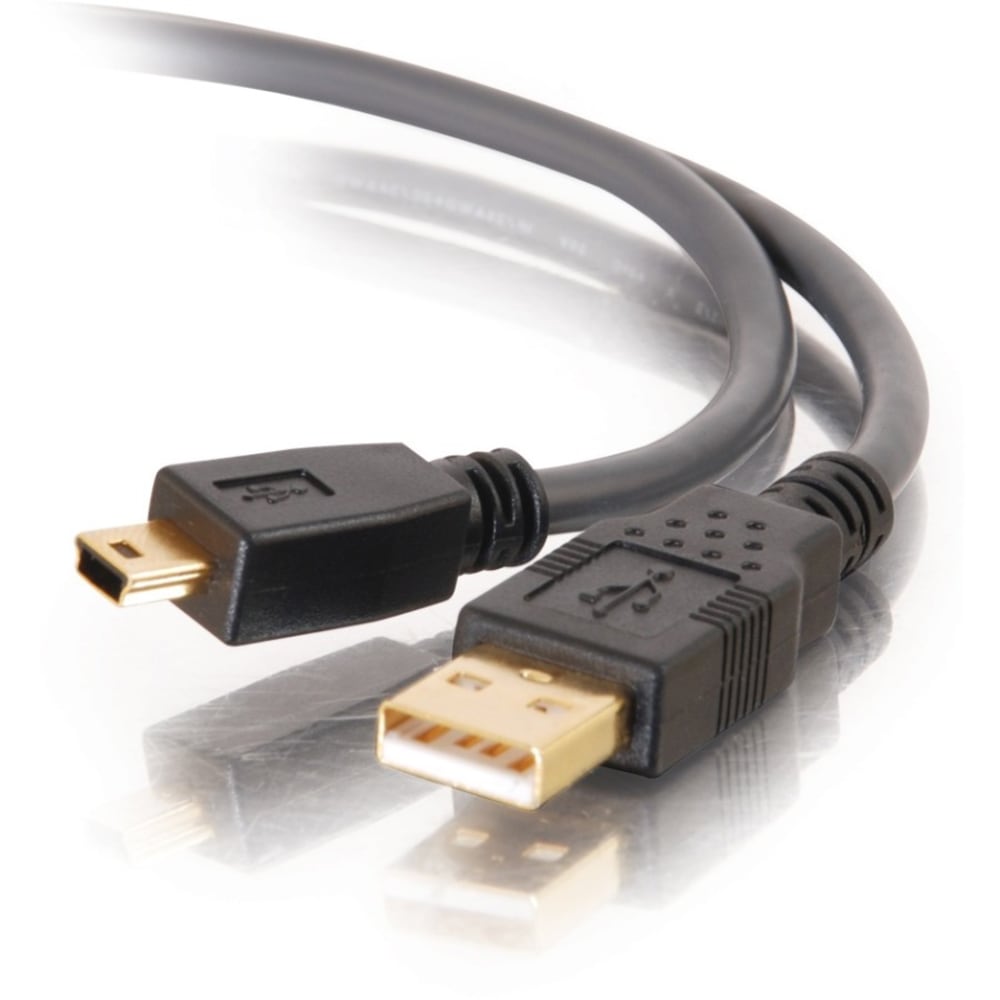 C2G Ultima Series 6.6ft USB A to USB Mini B Cable - USB to Mini B Cable - USB 2.0 - Black - M/M - Type A Male USB - 29651 MPN:29651