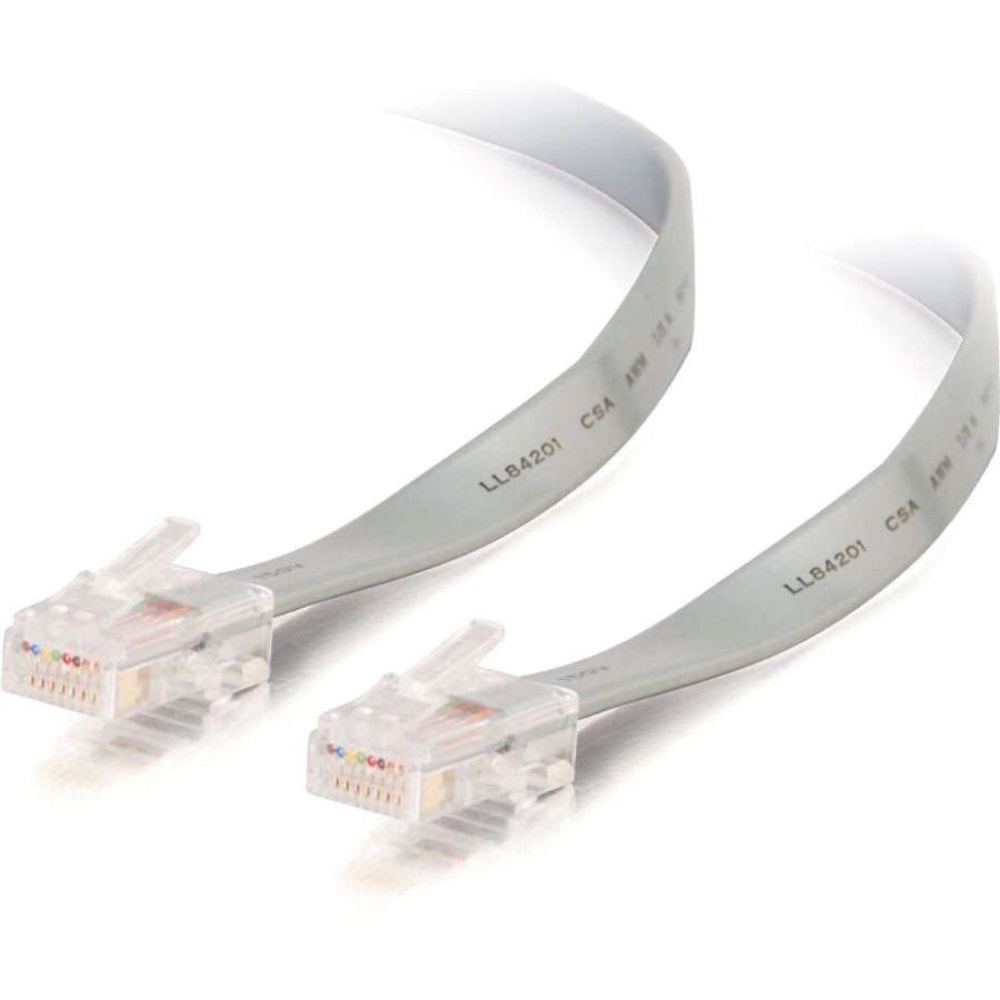 C2G - Crossover cable - RJ-45 (M) to RJ-45 (M) - 25 ft - stranded wire - CAT 5e - silver MPN:02980