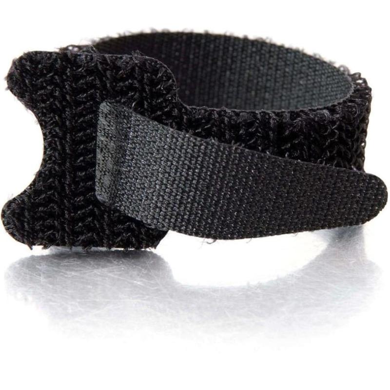 C2G 6in Hook and Loop Cable Management Wraps Multipack - Black Cable Wraps - Cable Strap - Black - 12 Pack MPN:29858