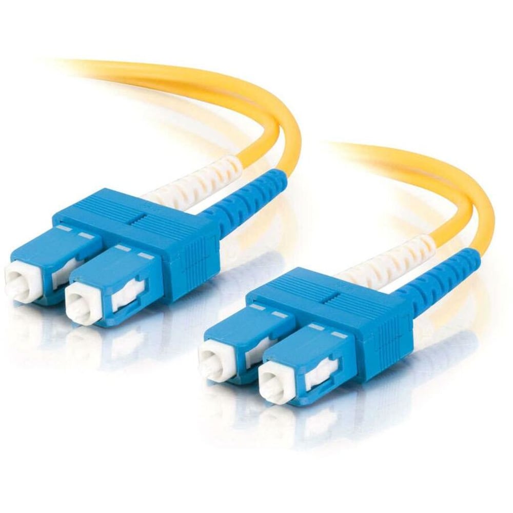 C2G 1m SC-SC 9/125 Duplex Single Mode OS2 Fiber Cable - Plenum CMP-Rated - Yellow - 3ft - Patch cable - 34538 MPN:34538