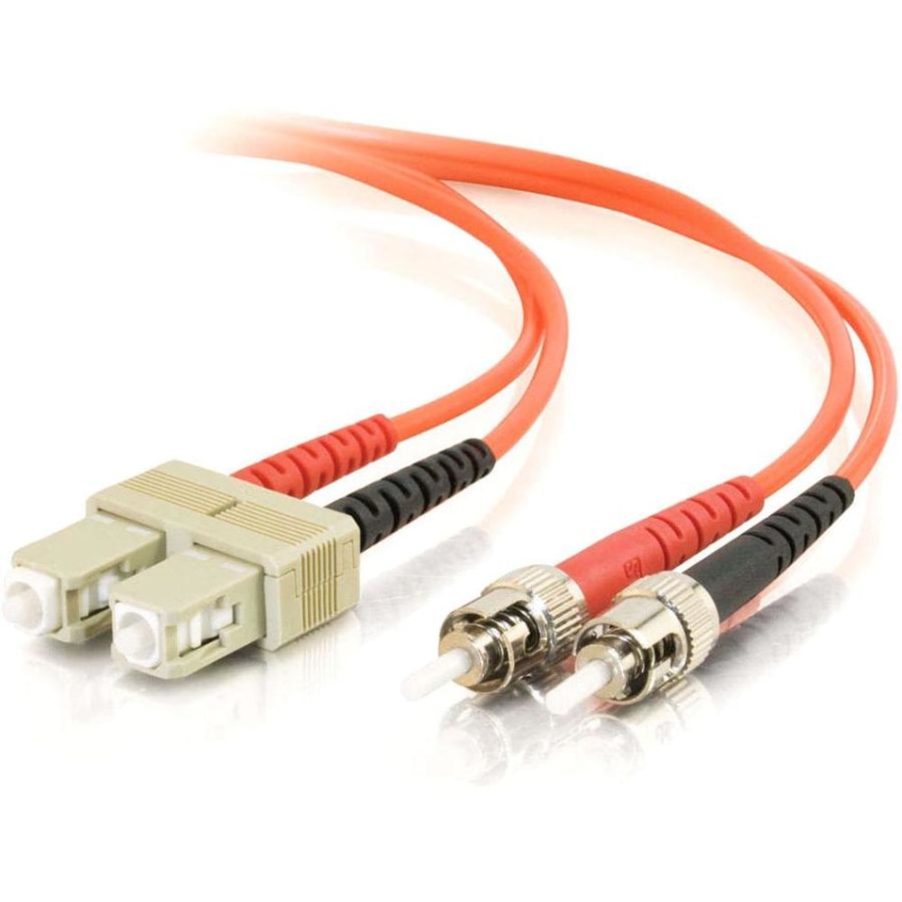 C2G SC-ST 62.5/125 OM1 Duplex Multimode PVC Fiber Optic Cable (LSZH) - Patch cable - ST multi-mode (M) to SC multi-mode (M) - 2 m - fiber optic - duplex - 62.5 / 125 micron - OM1 - orange MPN:36412
