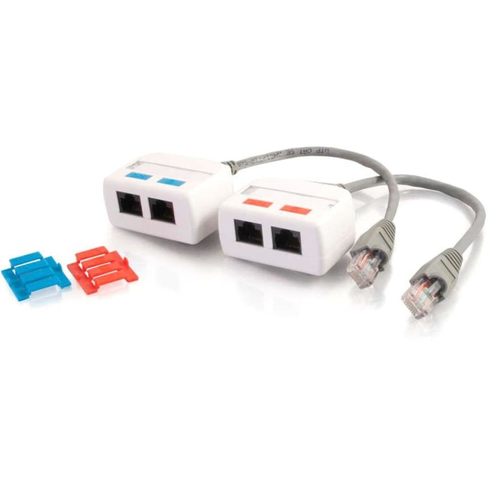 C2G RJ45 Network Combiner Kit - Audio Line In - White MPN:37049