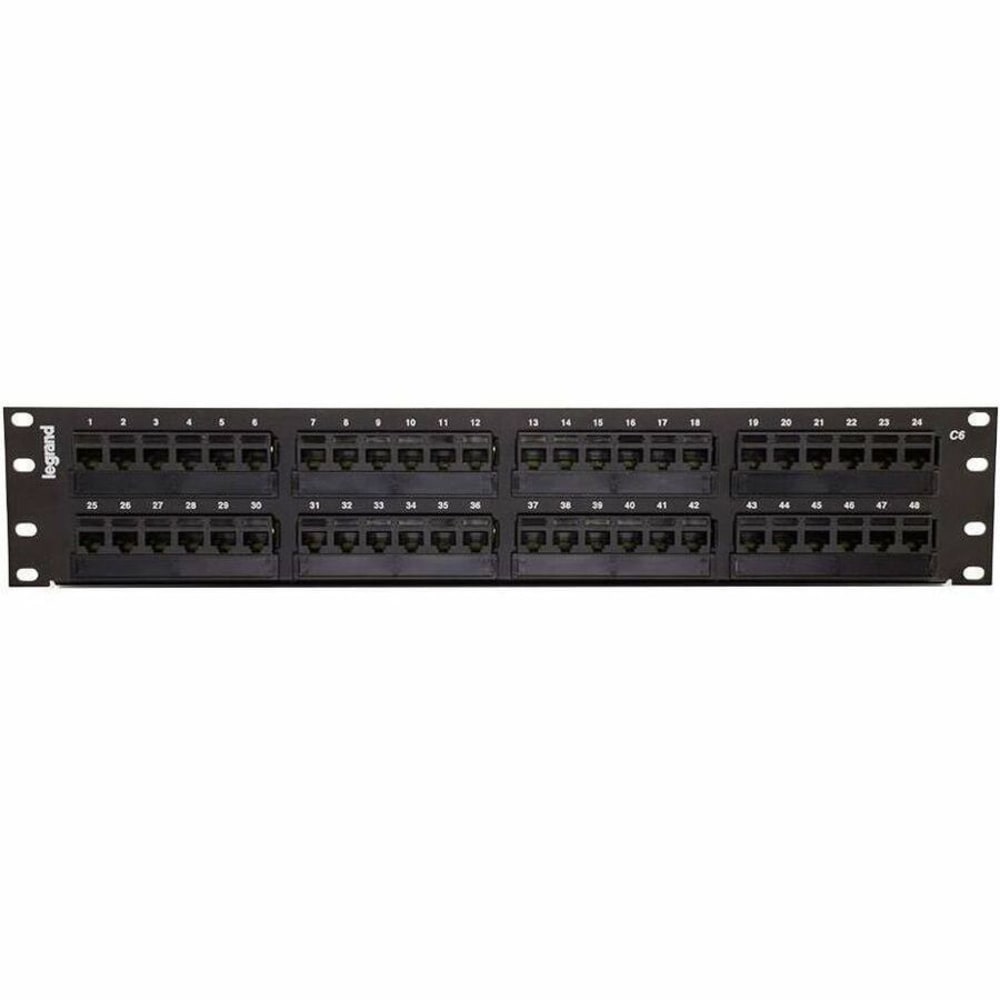 Legrand 48 Port Cat6 110 Type Patch Panel High Density 2RU 19in. Panel Patch panel CAT 6 black 2U 19in 48 ports MPN:37200