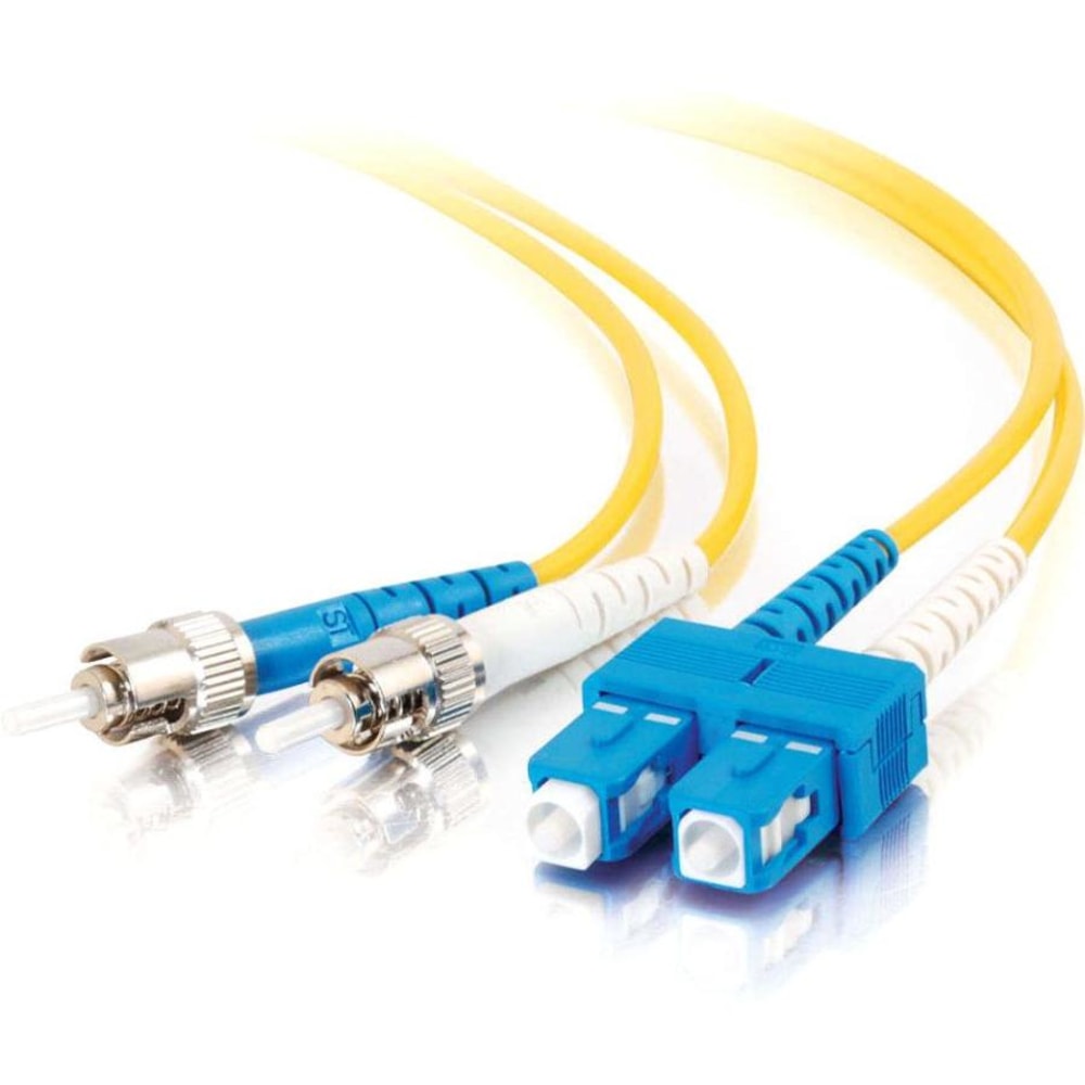 C2G 10m SC-ST 9/125 OS1 Duplex Single-Mode Fiber Optic Cable - Plenum CMP-Rated - Yellow - Patch cable - 37904 MPN:37904