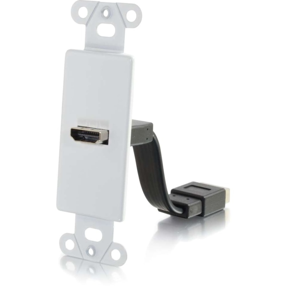 C2G HDMI Pass Through Wall Plate - White - Aluminum - 1 x HDMI Port(s) MPN:39710
