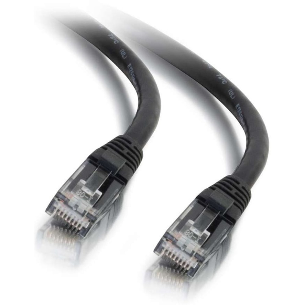 C2G 6ft Cat6 Ethernet Cable - Snaglass Unshielded (UTP) - Black - Cat6 for Network Device - RJ-45 Male - RJ-45 Male - 6ft - Black MPN:03983