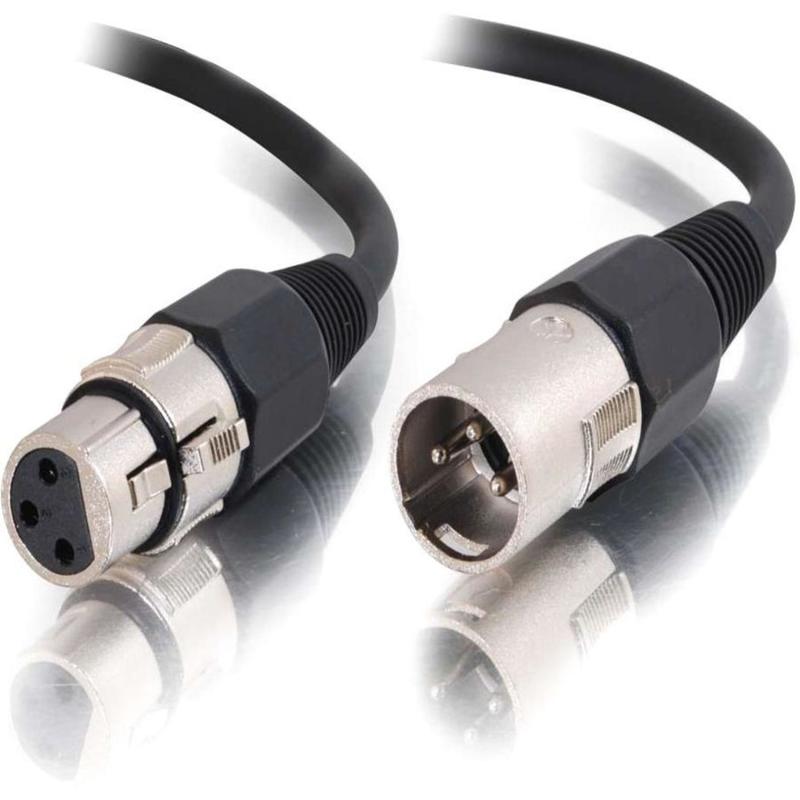 C2G 6ft Pro-Audio XLR Male to XLR Female Cable - XLR Male - XLR Female - 6ft - Black MPN:40059