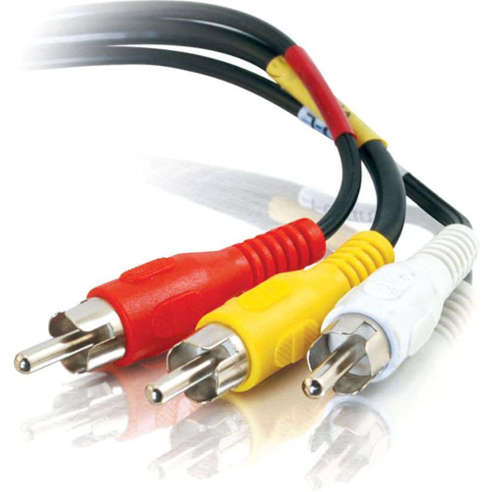 C2G 25ft Value Series Composite Video + Stereo Audio Cable - RCA Male - RCA Male - 25ft - Black MPN:40450