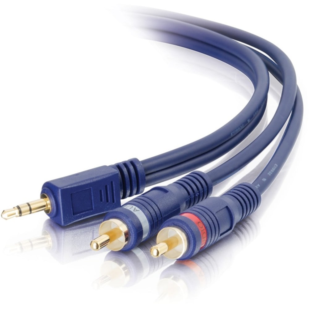 C2G 25ft Velocity One 3.5mm Stereo Male to Two RCA Stereo Male Y-Cable, 40616 MPN:40616