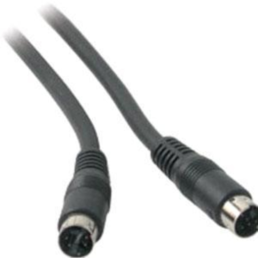 C2G 6ft Value Series S-Video Cable - mini-DIN Male - mini-DIN Male - 6ft - Black MPN:40915