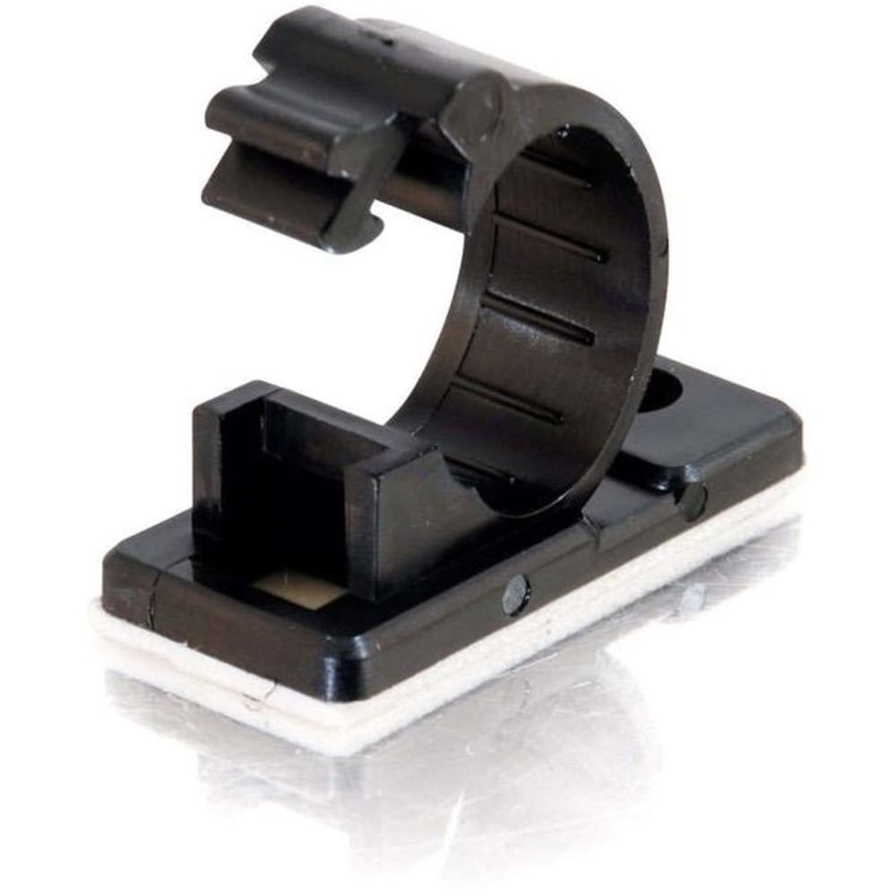 C2G .68in Self-Adhesive Cable Clamp - Cable Bundler - Black - 50 Pack MPN:43053