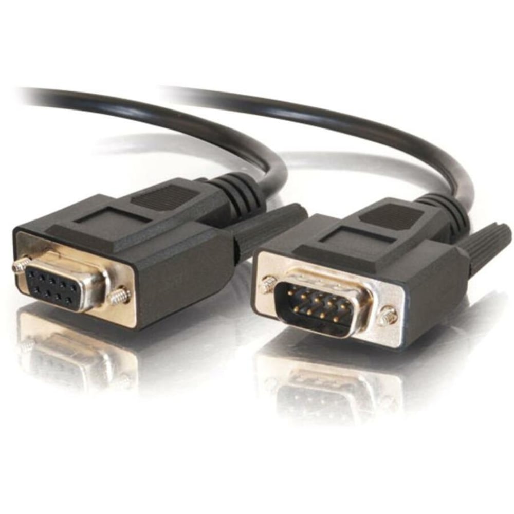 C2G 10ft DB9 M/F Extension Cable - Black - DB-9 Male Serial - DB-9 Female Serial - 10ft - Black MPN:52031