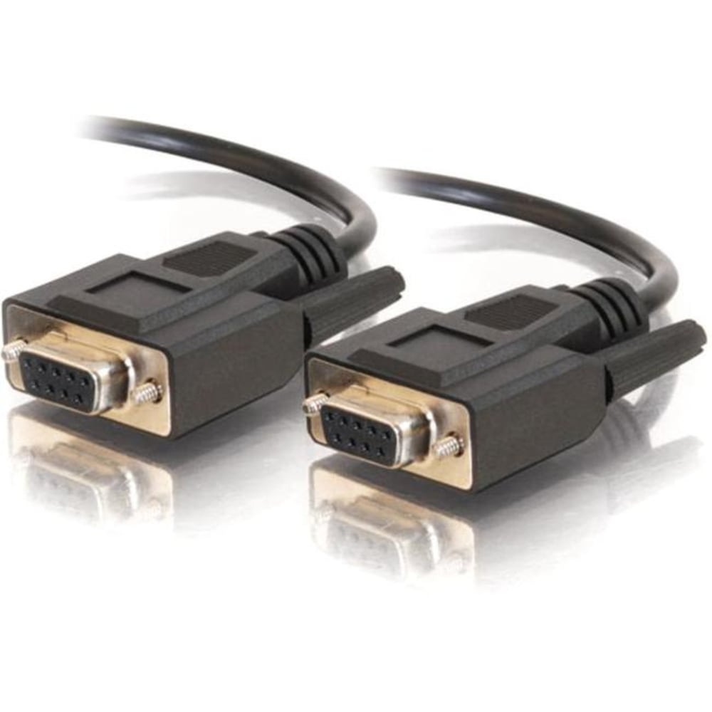 C2G - Serial cable - DB-9 (F) to DB-9 (F) - 4.6 m - molded, thumbscrews - black MPN:52037