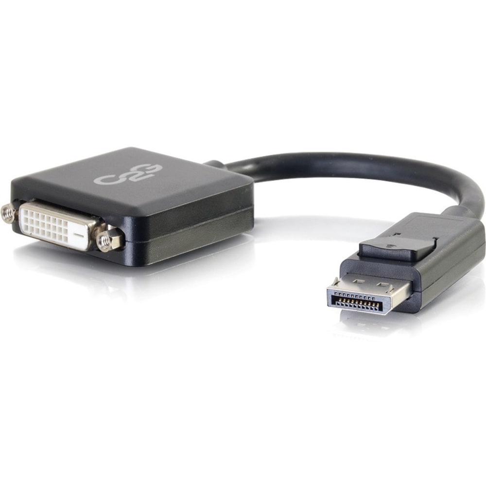 C2G 8in DisplayPort to DVI-D (Single-Link) Adapter Converter - M/F - 8 Inch DisplayPort Male to DVI-D Female Adapter Converter - 54321 MPN:54321