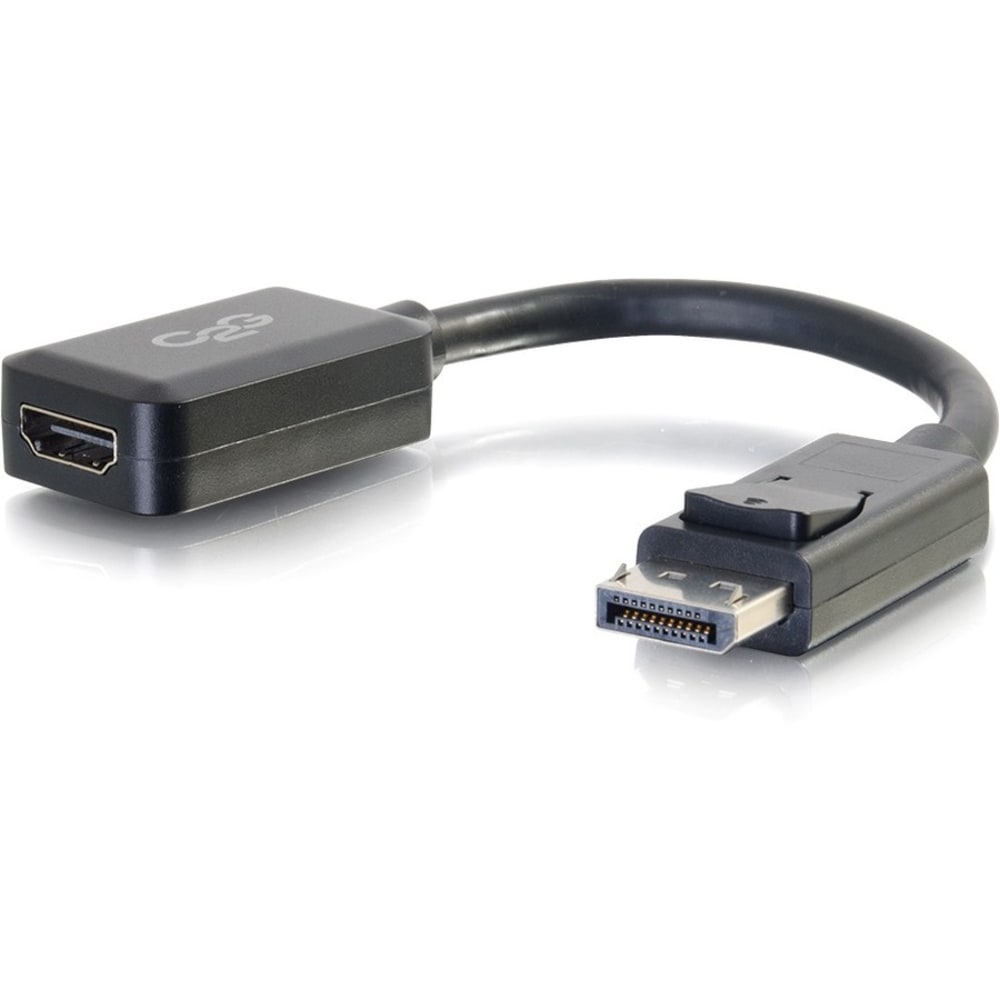 C2G 8in DisplayPort to HDMI Adapter Converter - DisplayPort Male to HDMI Female - Black - DisplayPort/HDMI - 54322 MPN:54322