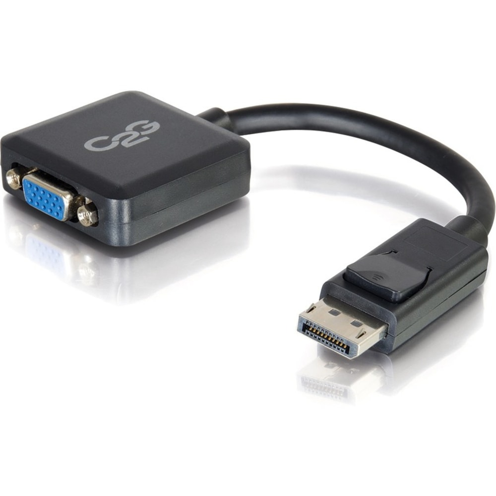 C2G 8i DisplayPort to VGA Active Adapter Converter - DisplayPort Male to VGA Female, 1920x 1200, Black - DisplayPort/VGA - 54323 MPN:54323