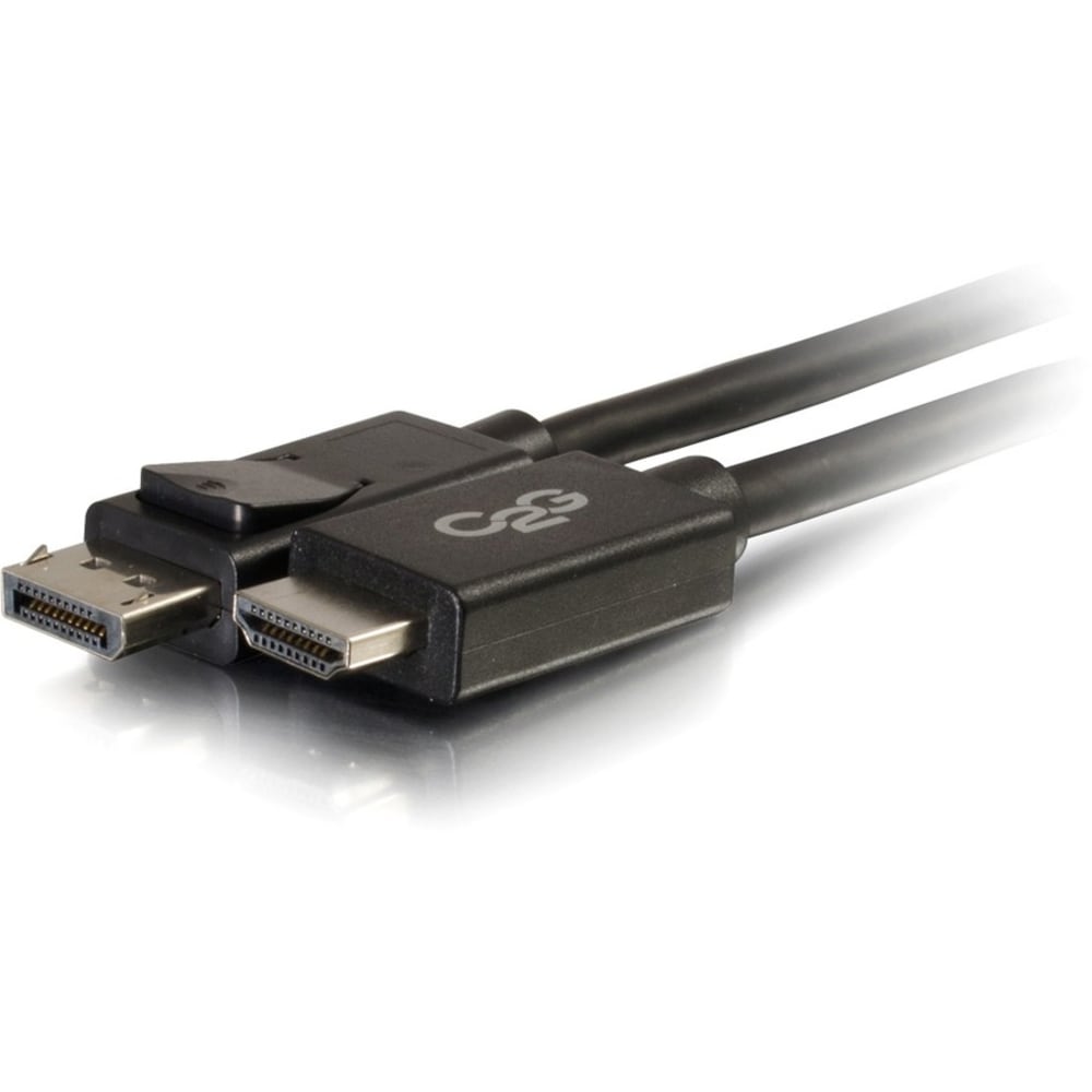 C2G DisplayPort Male to HDMI Male Adapter Cable - 6ft, 1080p Resolution, 30V - Black - DisplayPort/HDMI - 54326 MPN:54326