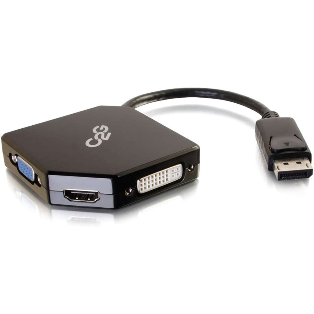 C2G DisplayPort to HDMI, VGA, DVI Adapter Converter - C2G DisplayPort Male to HDMI Female Adapter, DisplayPort Male to DVI Female Adapter - 54340 MPN:54340