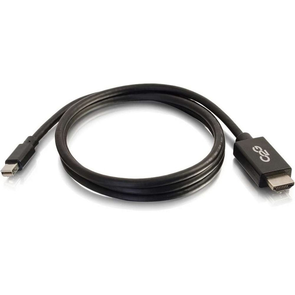 C2G 3ft Mini DisplayPort to HDMI Adapter Cable - Black - TAA - HDMI/Mini DisplayPort - 54420 MPN:54420