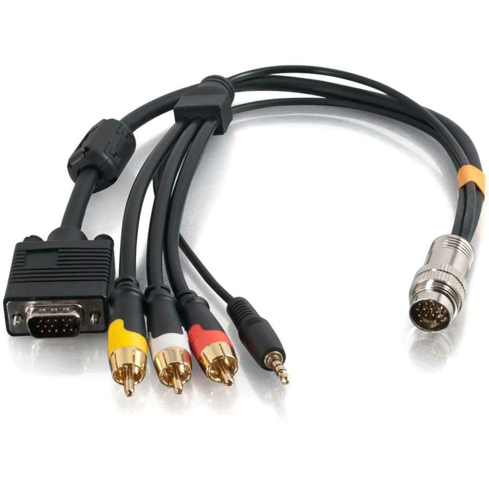 C2G RapidRun VGA HD15 + 3.5mm + Composite Video And Stereo Audio Flying Lead, 3ft MPN:60019