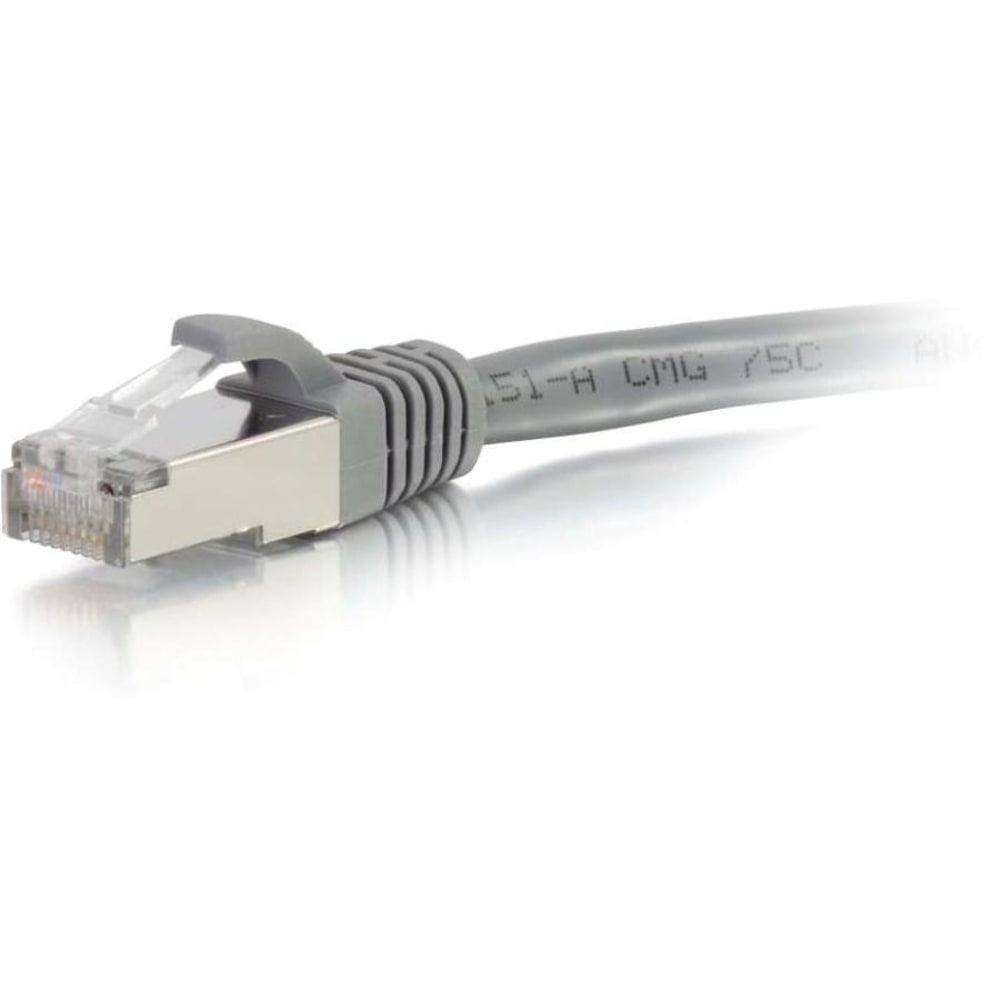 C2G-10ft Cat6 Snagless Shielded (STP) Network Patch Cable - Gray - Category 6 for Network Device - RJ-45 Male - RJ-45 Male - Shielded - 10ft - Gray MPN:00783