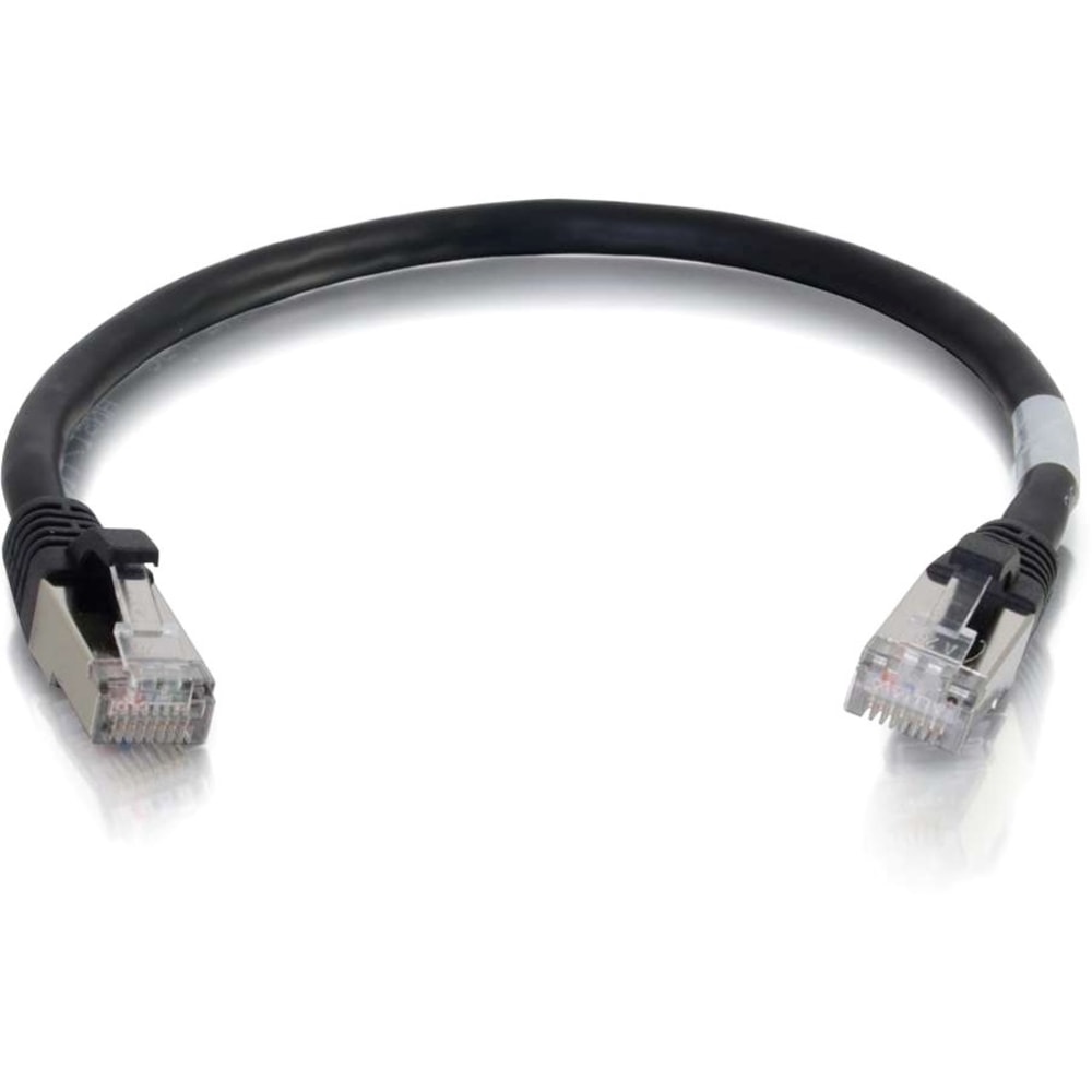 C2G 2ft Cat6 Snagless Shielded (STP) Network Patch Cable - Black - 2 ft - First End: 1x RJ-45 Network - 00809 MPN:00809
