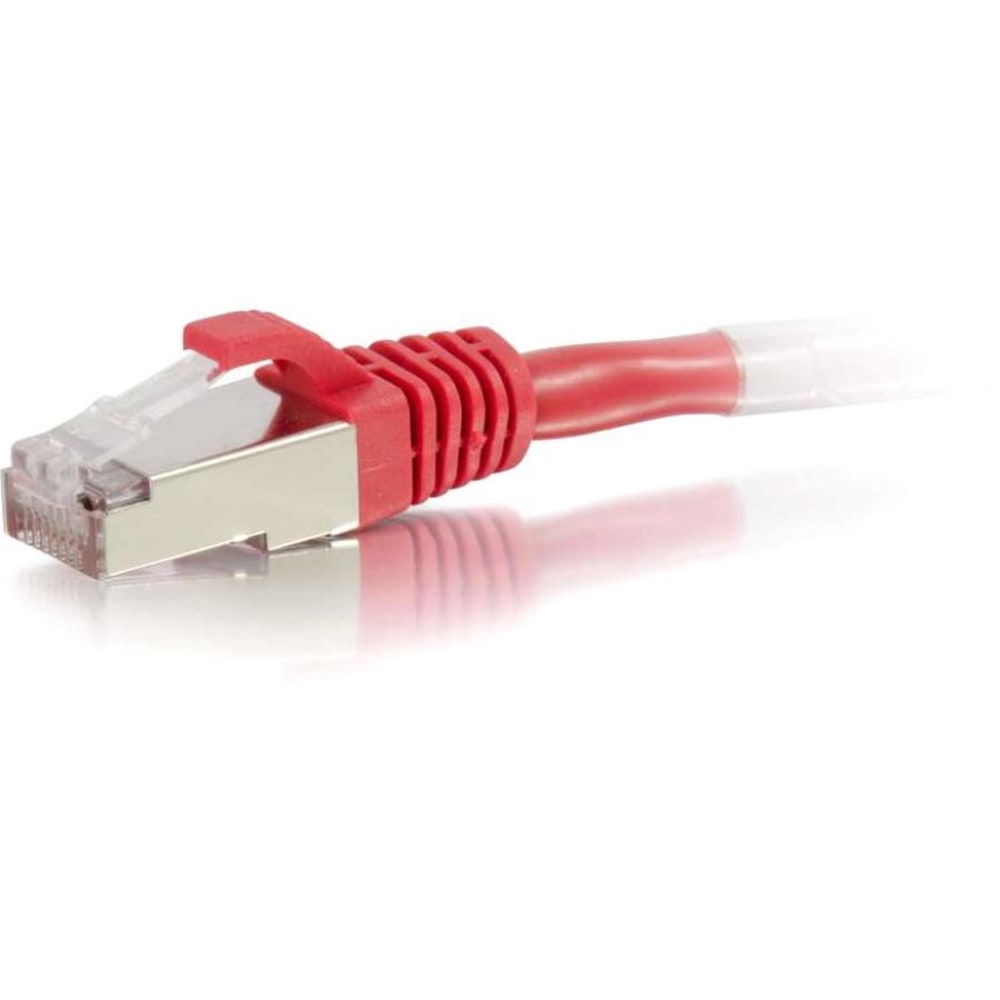 C2G 25ft Cat6 Ethernet Cable - Snagless Shielded (STP) - Red - Category 6 for Network Device - RJ-45 Male - RJ-45 Male - Shielded - 25ft - Red MPN:00856