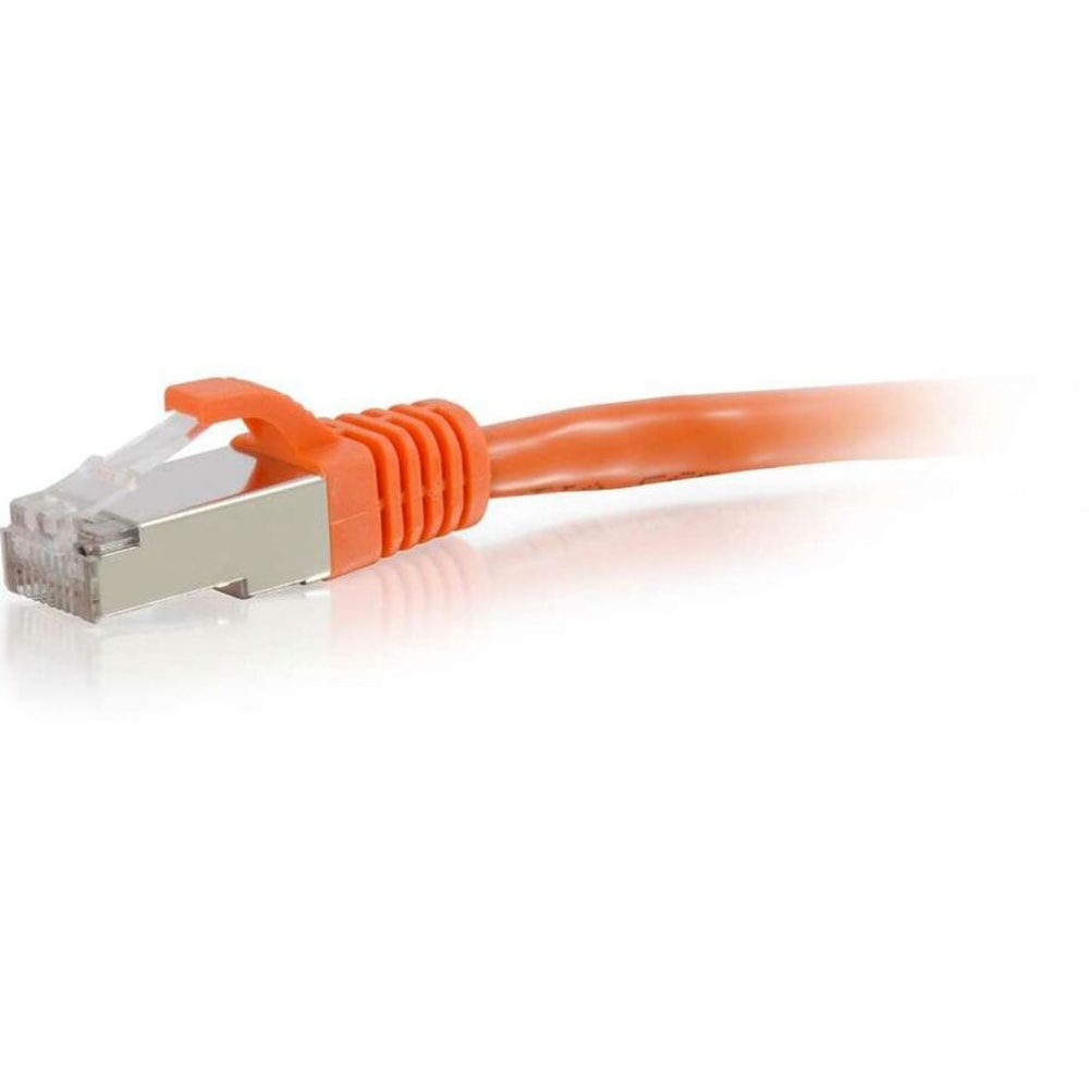 C2G-7ft Cat6 Snagless Shielded (STP) Network Patch Cable - Orange - Category 6 for Network Device - RJ-45 Male - RJ-45 Male - Shielded - 7ft - Orange MPN:00882