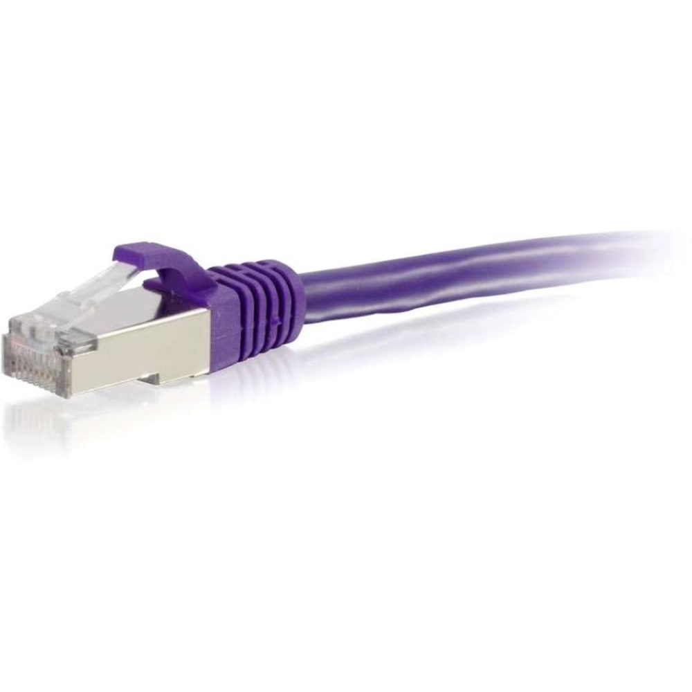 C2G-5ft Cat6 Snagless Shielded (STP) Network Patch Cable - Purple - Category 6 for Network Device - RJ-45 Male - RJ-45 Male - Shielded - 5ft - Purple MPN:00901