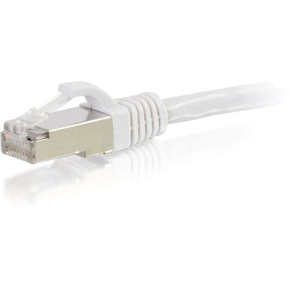 C2G-12ft Cat6 Snagless Shielded (STP) Network Patch Cable - White - Category 6 for Network Device - RJ-45 Male - RJ-45 Male - Shielded - 12ft - White MPN:00924