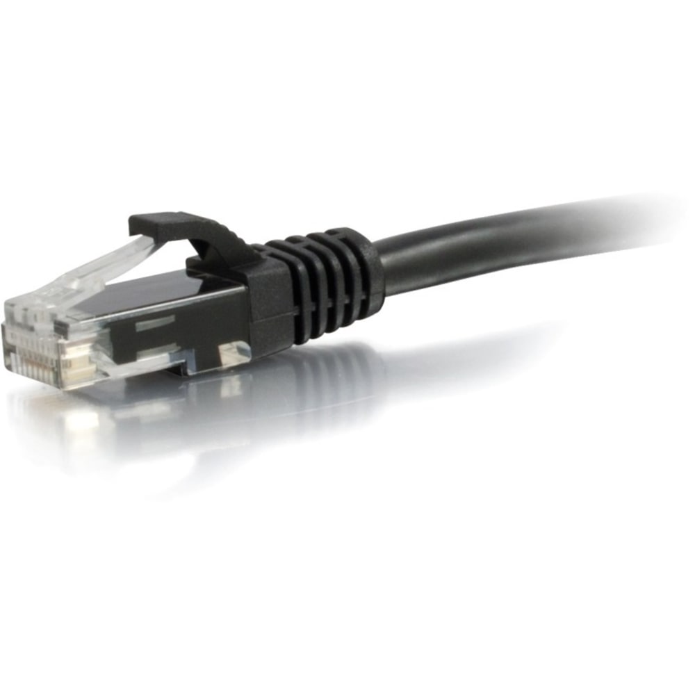 C2G 6in Cat5e Snagless Unshielded (UTP) Network Patch Ethernet Cable-Black - Category 5e for Network Device - RJ-45 Male - RJ-45 Male - 6in - Black MPN:00933