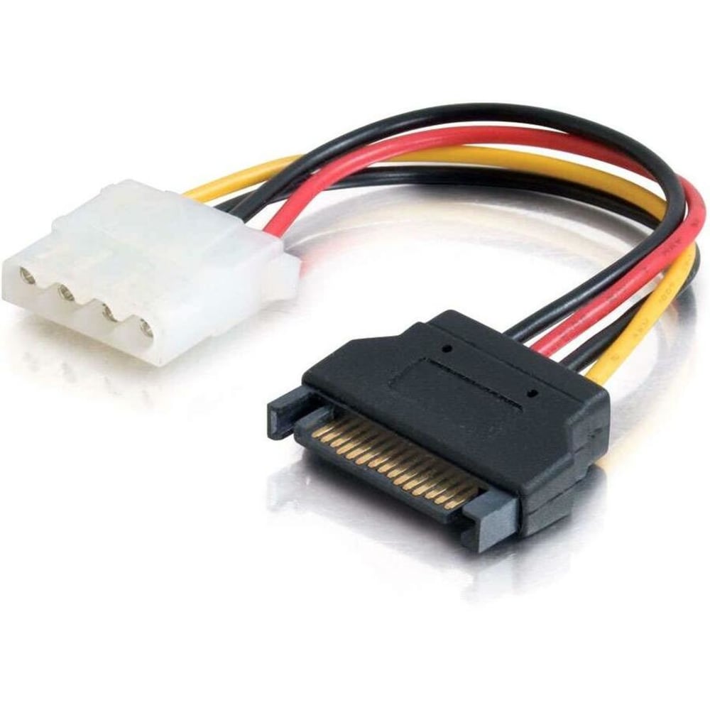 C2G 7.5in 15-pin Serial ATA Male to LP4 Female Power Cable - For Hard Drive - 6in Cord Length MPN:10149