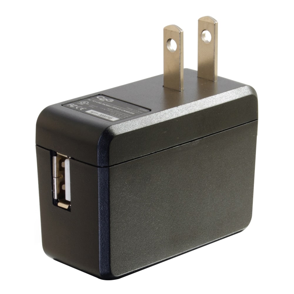 C2G USB Wall Charger - AC to USB Charger - 5V 2A Output - 120 V AC, 240 V AC Input Voltage - 5 V DC Output Voltage - 2.10 A Output Current MPN:22335