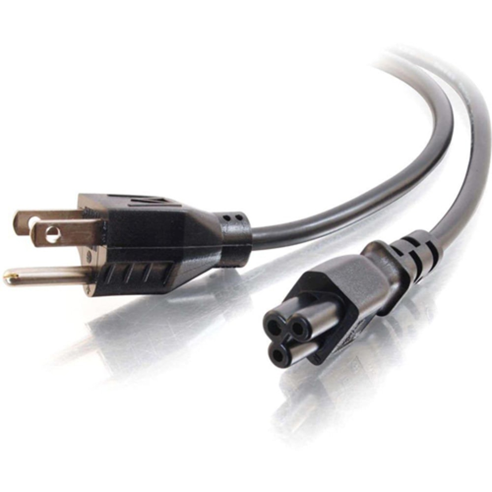 C2G 6ft Laptop Power Cord - 18 AWG - NEMA 5-15P to IEC320C5 - Replacement power cord for many laptops MPN:27400