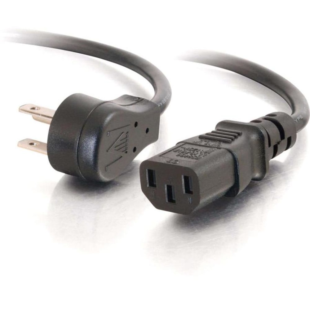C2G 3ft 18 AWG Universal Flat Panel Power Cord (NEMA 5-15P to IEC320C13) - - 27901 MPN:27901
