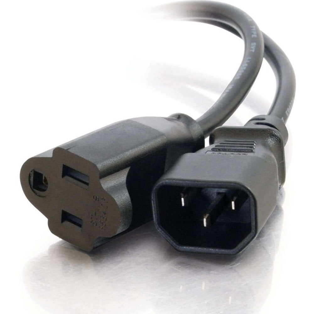 C2G 1ft Monitor Power Cord - 18 AWG - IEC320C14 to NEMA 5-15R - 1ft MPN:03147