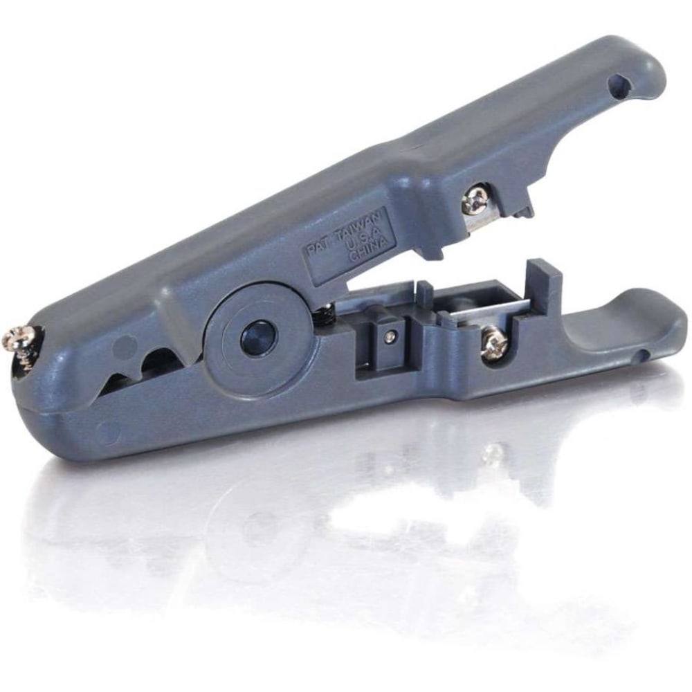 C2G Round/Flat Multi-Conductor Cutter and Stripper - Gray - 0.30 lb - TAA Compliant MPN:04624