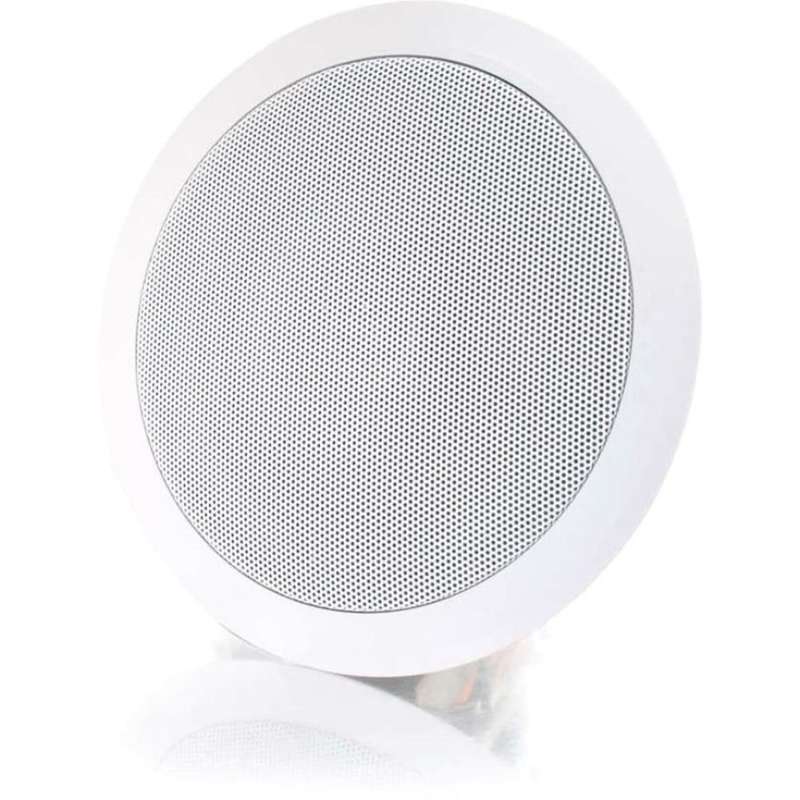 C2G Cables To Go 6in Ceiling Speaker - White - 60 W (PMPO) - 6in Polypropylene Woofer - 0.50in Mylar Tweeter - 90 Hz to 20 kHz - 8 Ohm MPN:39904