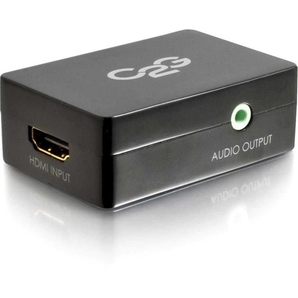 C2G Pro HDMI to VGA Converter - HDMI to VGA Adapter - 1 x HDMI Female Digital Audio/Video - 1 x HD-15 Female VGA, 1 x Mini-phone Audio - Black MPN:40714