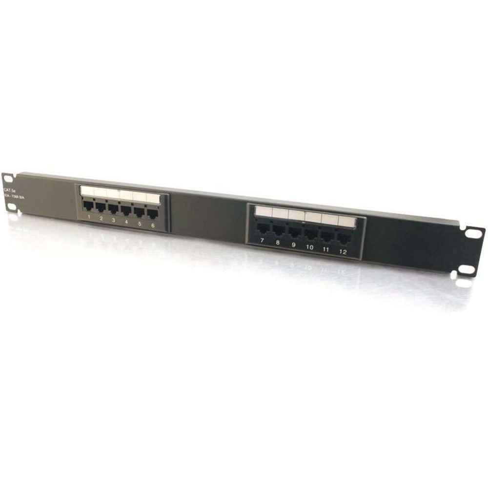 C2G 12-Port Cat5E 110-Type Patch Panel - 12 x RJ-45 MPN:03850